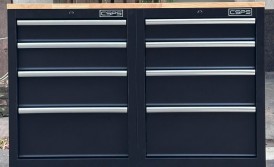 Đánh giá chi tiết Tủ dụng cụ CSPS 122cm 08 hộc kéo màu đen mặt ván gỗ mới ra mắt