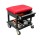 Car repair seat with red drawer with black cushion Ghế ngồi sửa chữa xe có ngăn kéo màu đen đệm màu đỏ