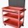 03 levels movable Cart Xe đẩy + hộc kéo đỏ + vách lưới đen
