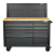 Tool cabinet with 10 drawers 132cm with matte black wood paneling with CSPS mesh wall