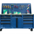 Tủ dụng cụ CSPS 183cm - 09 hộc kéo màu xanh dương kèm vách lưới