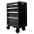 Tủ dụng cụ CSPS 61cm - 04 hộc kéo màu đen kèm bánh xe và ván gỗ (tay cầm trắng)