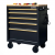 Tủ dụng cụ CSPS 76cm - 05 hộc kéo không nâng hạ màu đen tay cầm vàng (mặt ván gỗ)