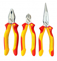 Bộ 3 kìm Wiha cách điện 1000V VDE tuốt dây chuyên nghiệp (26708, 26745, 26727)
