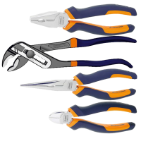 Pliers set, with grips 4-piece 4