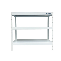 FABINA 3 tier white steel plate shelf 100cm