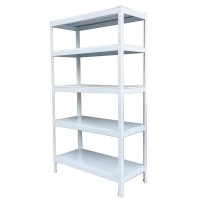5-tier shelf with steel plate 100cmx45cmx183cm white color FABINA