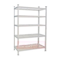 5-tier shelf with horizontal mesh panel 152cm