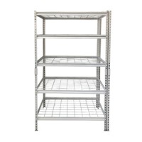 5 tier white mesh shelf 91cm Width x 46cm Width x 183cm Height