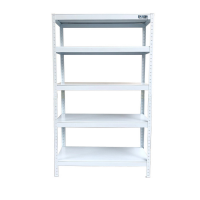 5-tier shelf with steel plate 100cmx45cmx183cm white color FABINA