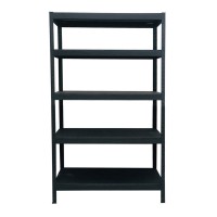 FABINA black steel plate 5-tier shelf 100cm