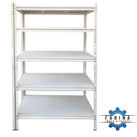 5-tier shelf with white steel plate CSPS 91cm
