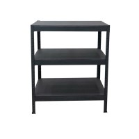 3-tier multi-function shelf 76cmx31cmx76cm black FABINA