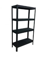 Multi-function 4-tier shelf black 76cm FABINA
