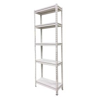 5 tier flexible shelf 61x25x183cm white color