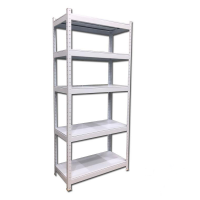 81cm white 5-tier steel plate shelf FABINA