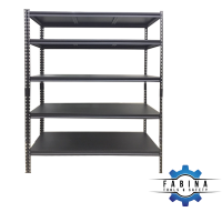 5-tier shelf with horizontal steel plate 152cm