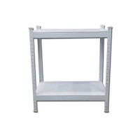 2 tier low shelf with steel plate 76xm x 31cm x 76cm white color FABINA