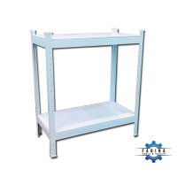 Kệ thấp 2 tầng tấm thép 81cmx38cmx91cm màu trắng FABINA