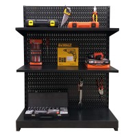 125cm black tool display shelf FABINA