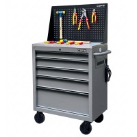 Khám Phá Tủ Dụng Cụ CSPS 76cm 5 Hộc Kéo Mặt Inox Kèm Vách Lưới Màu Xám