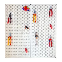 Black Pegboard double mesh panels with FABINA hanging accessories - 2 panels