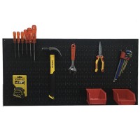 Black Pegboard with hanging accessories FABINA
