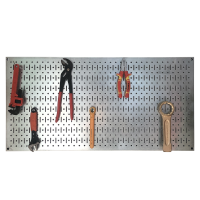 Galvanized pegboard for hanging tools
