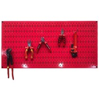 FABINA multi-purpose red wall-mounted Pegboard