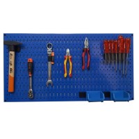 Blue Pegboard with hanging accessories FABINA