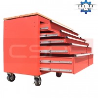 High-class red 10 drawer tool cabinet with electronic height adjustment CSPS