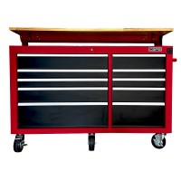 High-grade red 10 drawer tool cabinet with electronic height adjustment CSPS