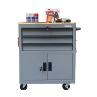 Tủ dụng cụ 3 hộc kéo 2 ngăn chứa màu xám Fabina