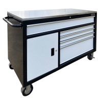 CSPS tool cabinet 132cm - 05 drawers white - black