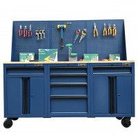 Tủ dụng cụ CSPS 183cm - 06 hộc kéo màu xanh dương kèm vách lưới