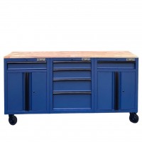 Tủ dụng cụ CSPS 183cm - 06 hộc kéo màu xanh dương mặt ván gỗ