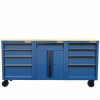 Tủ dụng cụ CSPS 183cm - 09 hộc kéo màu xanh dương mặt ván gỗ