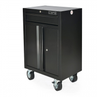 Tool cabinet 61cm - 01 black drawer with wheels (black handle)