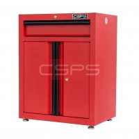 CSPS tool cabinet 61cm- 01 red drawer with wooden surface