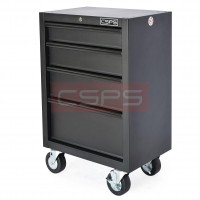 CSPS tool cabinet 61cm- 01 black drawer with wooden surface