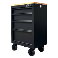 Tủ dụng cụ CSPS 61cm - 04 hộc kéo màu đen kèm bánh xe và ván gỗ