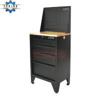 CSPS tool cabinet 61cm- 01 black drawer with wooden surface