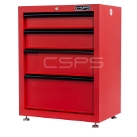 Tủ dụng cụ CSPS 61cm - 04 hộc kéo màu đỏ có chân tăng chỉnh chiều cao