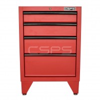 CSPS tool cabinet 61cm- 01 black drawer with wooden surface