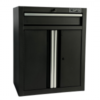 CSPS 61cm-01 tool cabinet with black drawers and white handles