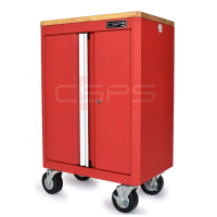 CSPS tool cabinet 61cm red with wooden top