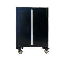 Tool cabinet 73cm 2 open doors matte black FABINA