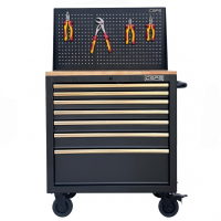 Tủ dụng cụ CSPS 76cm - 07 hộc kéo tay cầm vàng kèm vách lưới