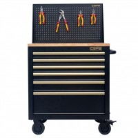 Tủ dụng cụ CSPS 76cm - 07 hộc kéo tay cầm vàng kèm vách lưới