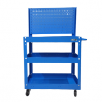 3-compartment trolley with mesh walls 72cm matte blue FABINA